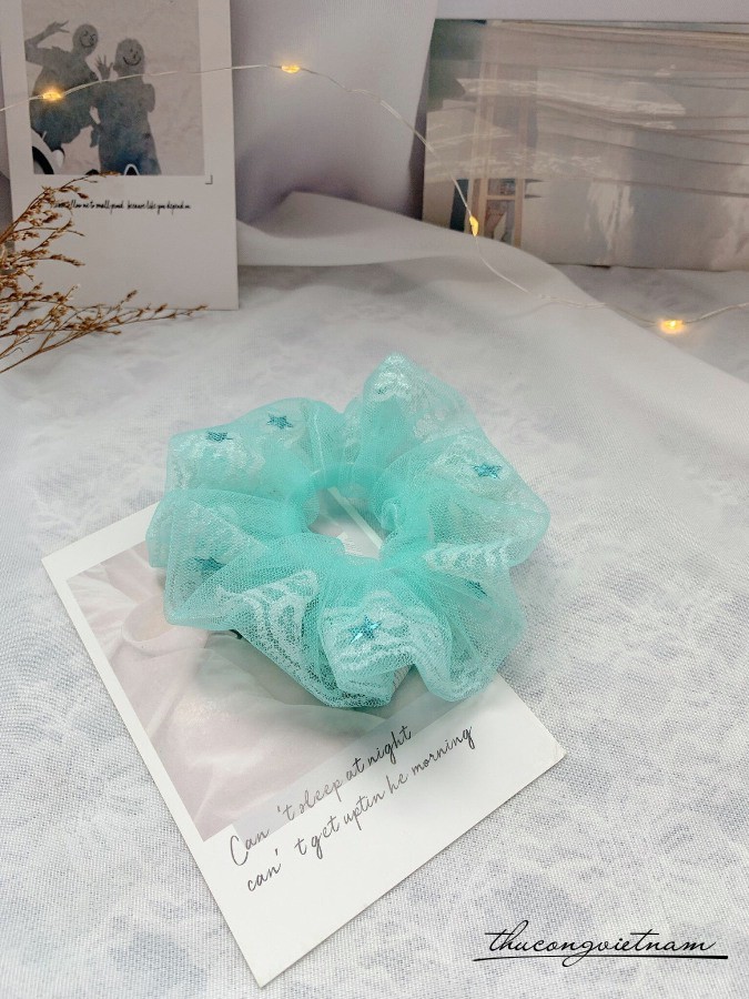 cột tóc Scrunchies Voan Sao